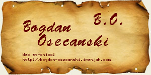 Bogdan Osećanski vizit kartica